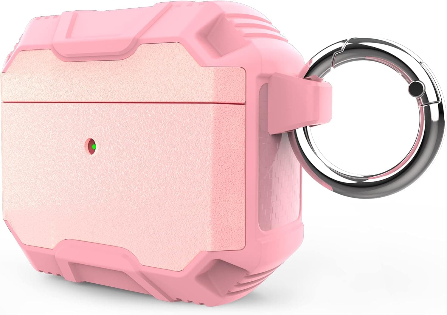 VAKS for AirPods Pro 2nd Generation Case 2022/AirPods Pro (2019) Case Cover,Heavy Duty Protective Case Full-Body Shockproof with Keychain [Front LED Visible] Supports Wireless Charging, Pink