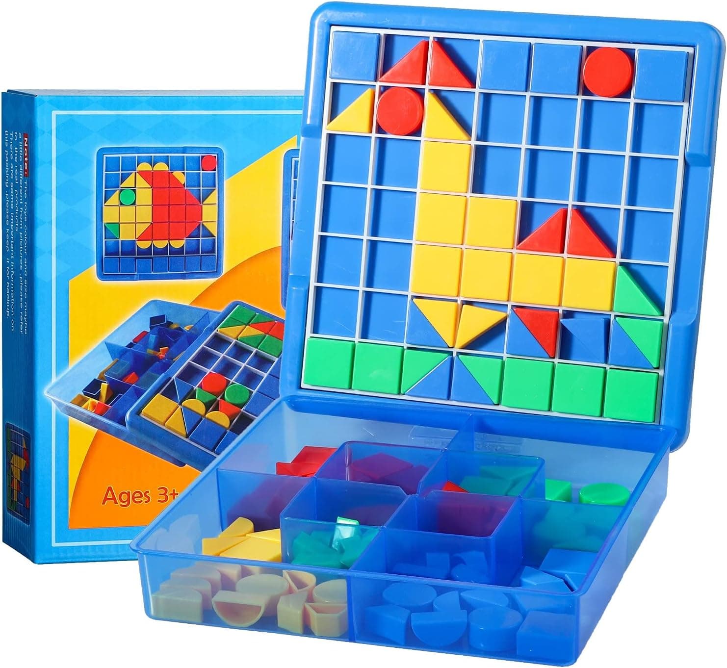 ZOZOPLAY Kids Toys Mosaic Puzzle,92Pcs Building Blocks,Educational Toys with 6 Assembly Drawing,STEM Toys for 4+ Year Old(Big Cube)