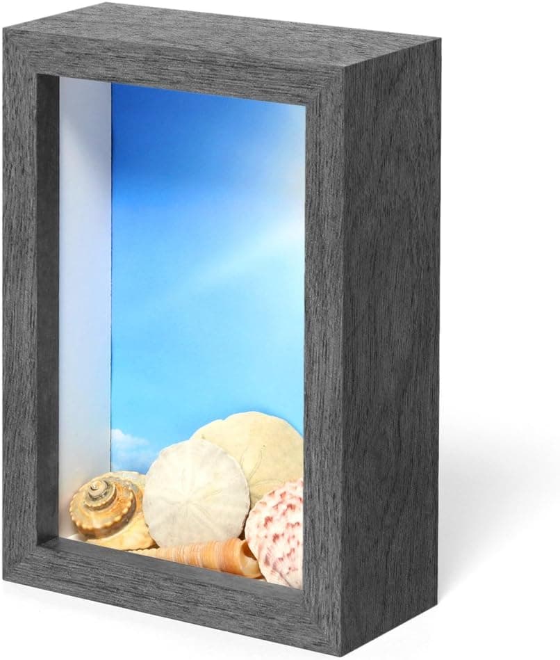 Swing Design Chroma Shadow Box Frame, 5 by 7-Inch, Charcoal Gray
