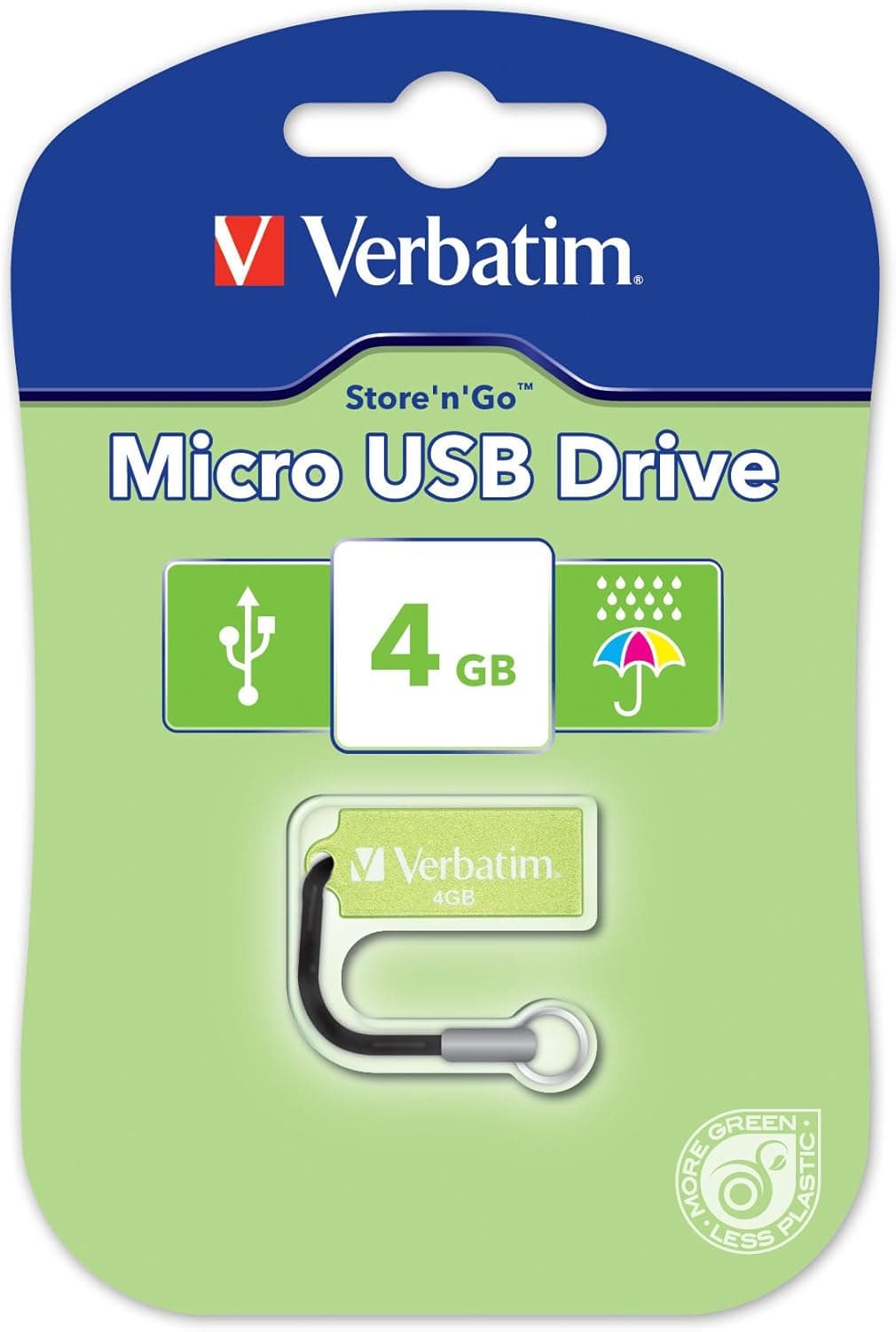 Verbatim 47418 4GB Micro USB Drive - Green
