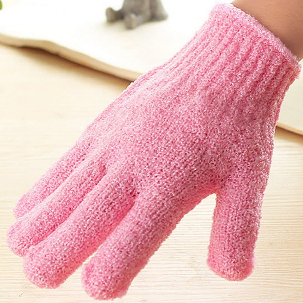 Easierlife 5 Exfoliating Body Scrubber Shower Bath Gloves- Body Scrubber for Men and Women Dead Skin Cell Remover, colors may vary