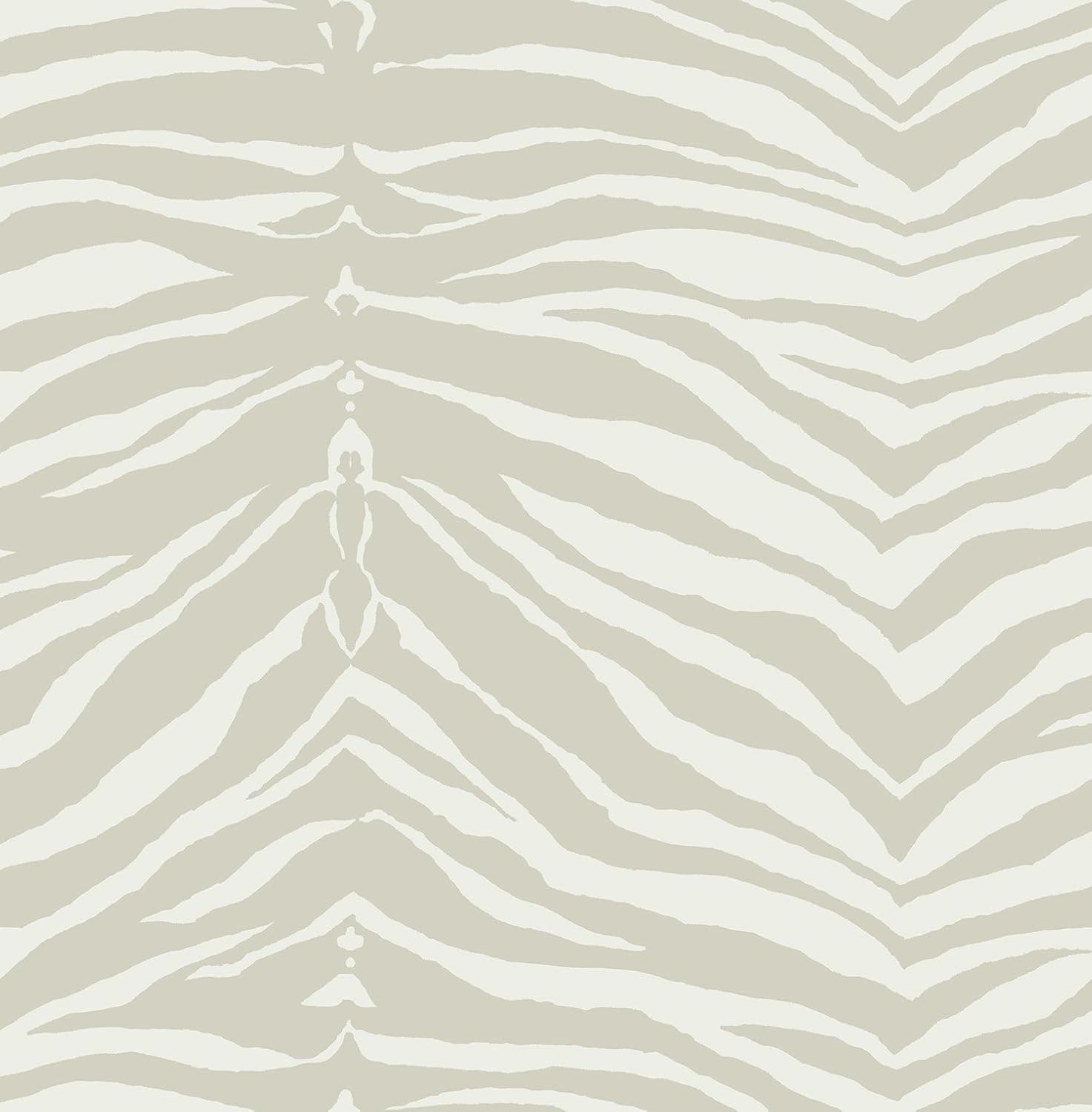 Striped Cream Wallpaper Gray Perfect Accent Wall Statement Zebra Tiger Pattern