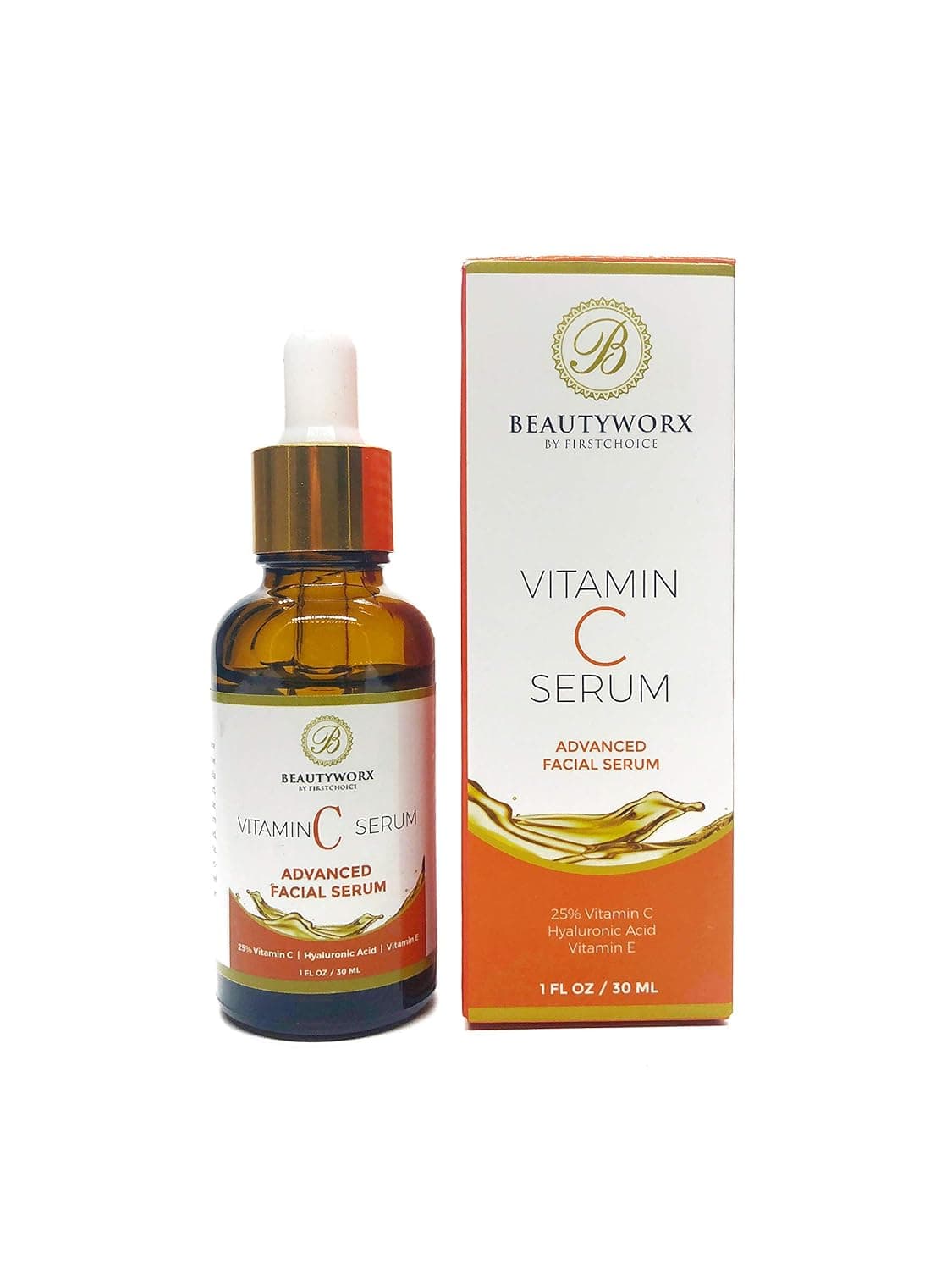 Vitamin C Serum With Hyaluronic Acid and Vitamin E - Advanced Blend Face Serum - 1 oz