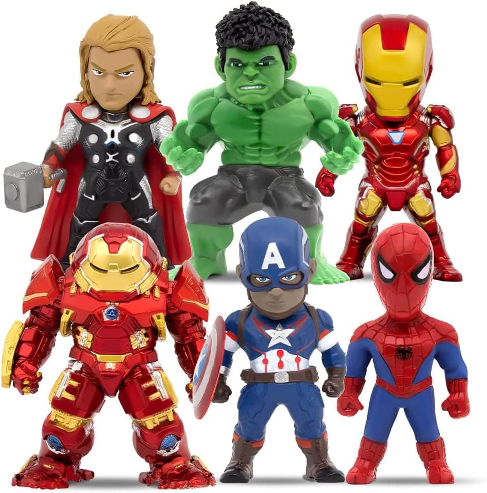 Feluxcy Action Figure Set with 6 Toy Figures, Articulated Action Figure Collectionfor Kids Aged 3 and Up & Collector & Fans, Cake Decorations(6 pcs)