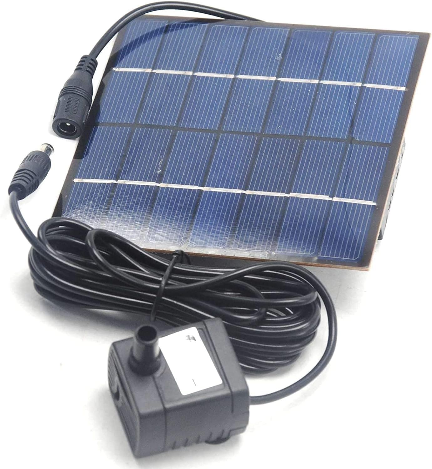 EIFFTER 3.5W Solar Bird Bath Fountain Pump, Solar Water Pump Floating Fountain Built-in 1200mAh Battery, with 6 Nozzles, for Bird Bath, Garden, Pond, Pool, Outdoor