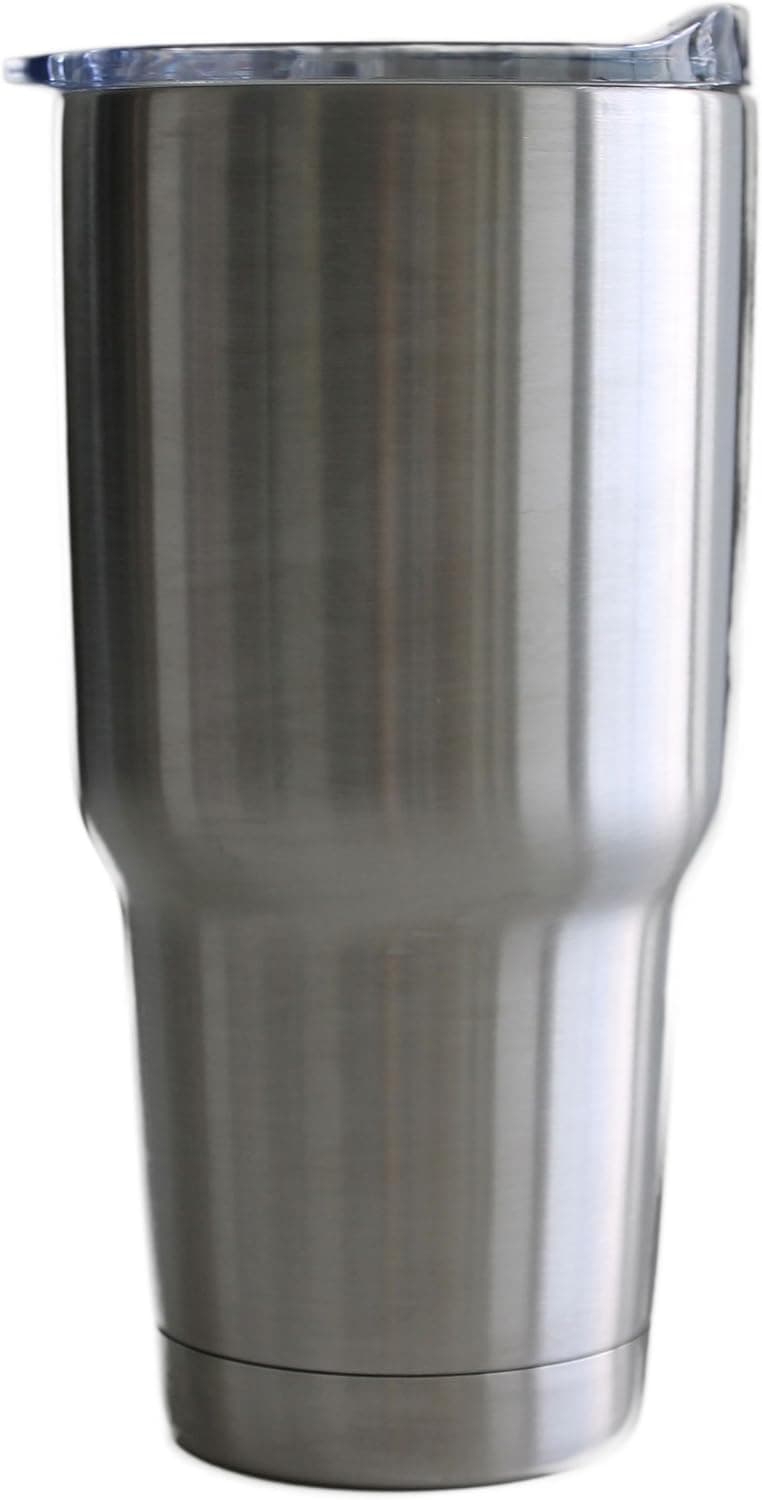 Stainless Steel Double Wall Vacuum Insulated Tumbler with Splashproof Lid, 30 oz - Maximum Ice Retention for Cold Drinks - Double Walled Heat Insulation for Hot Drinks - 18/8 Stainless Steel
