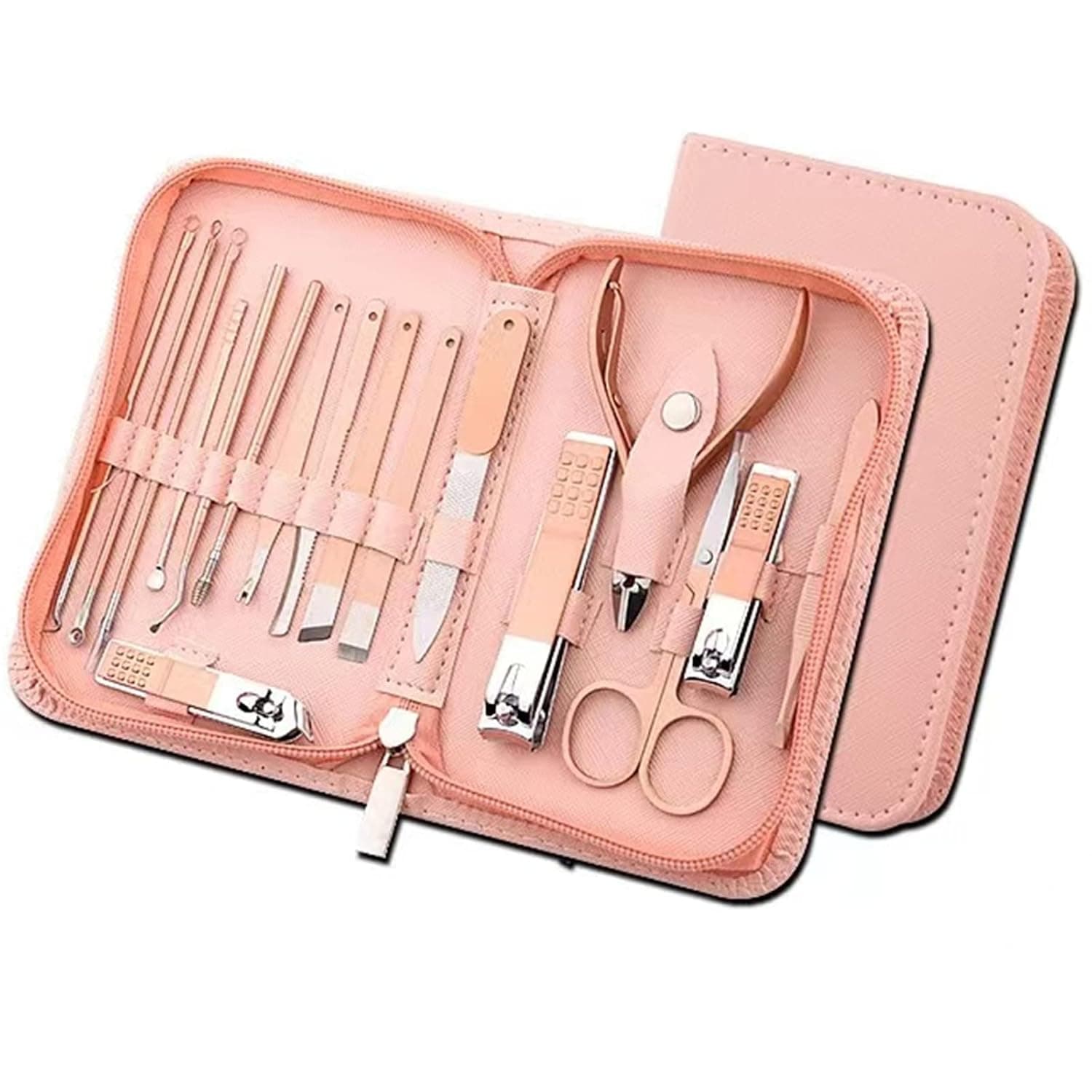 Nail Clipper set, Tuecota 18 in 1 Stainless Steel Nail Manicure Kit, Nail Care Kit, Manicure Set, Womens Mens Grooming Kit, Professional Manicure Pedicure Kit
