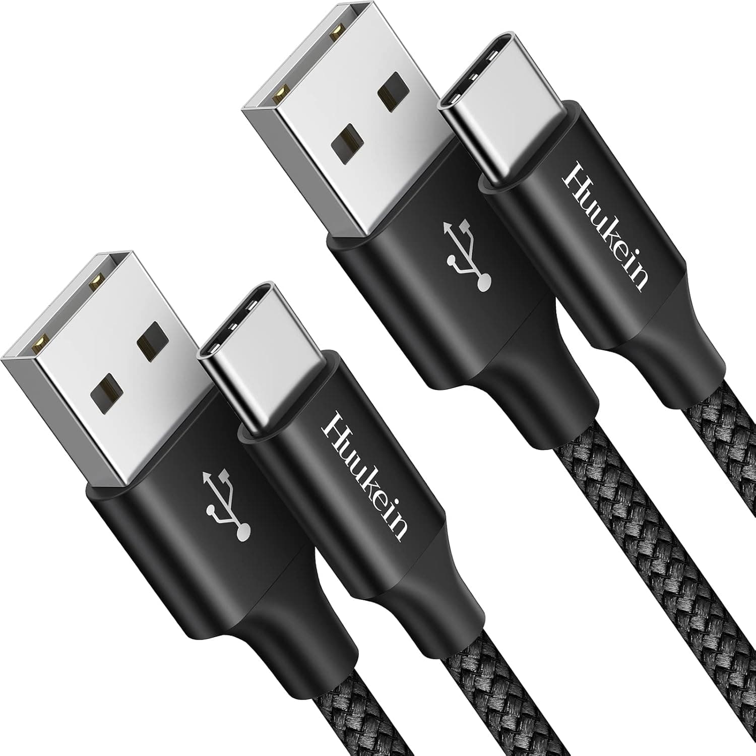 Huukein USB C Cable [6.6ft, 2-Pack], 3A Fast Charging USB A to Type C Charger Cord for Samsung Galaxy A13 A22 A23 A32 A33 A51 A53, Note 20 10 9 8, S22 S21 S20 Ultra S10 S10E S9, Pixel, Moto G G62 G82