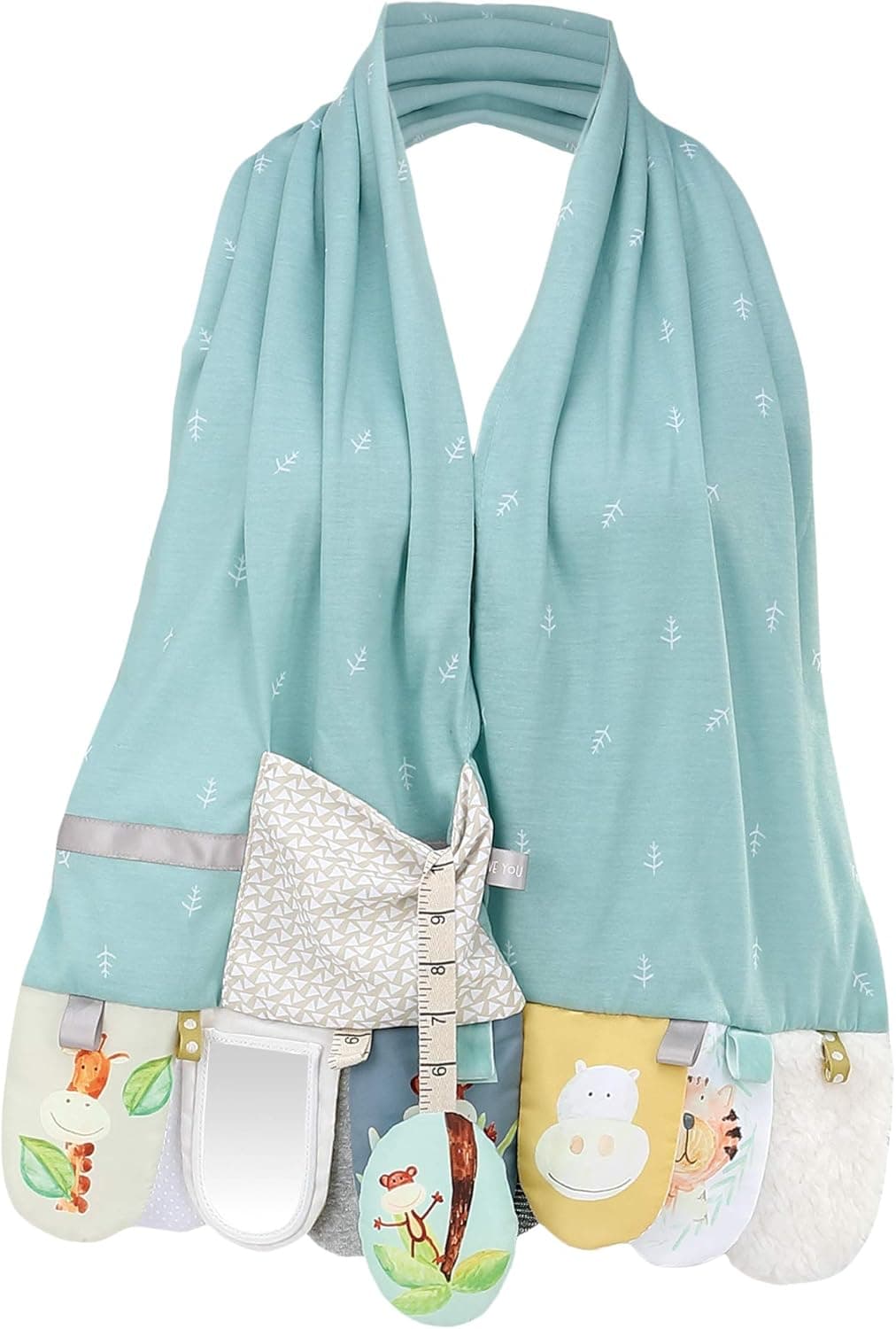 DEMDACO Jungle Mommy and Me Activity Sky Blue 52 x 10 Polyester Fabric Fashion Scarf