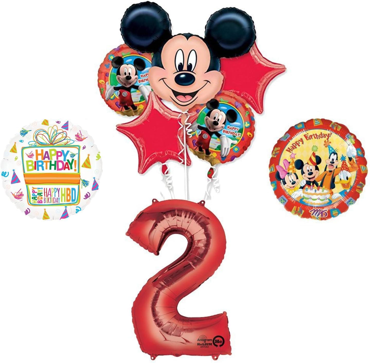 Mickey Mouse and Friends 2nd Birthday Party Supplies and Balloon Decorations