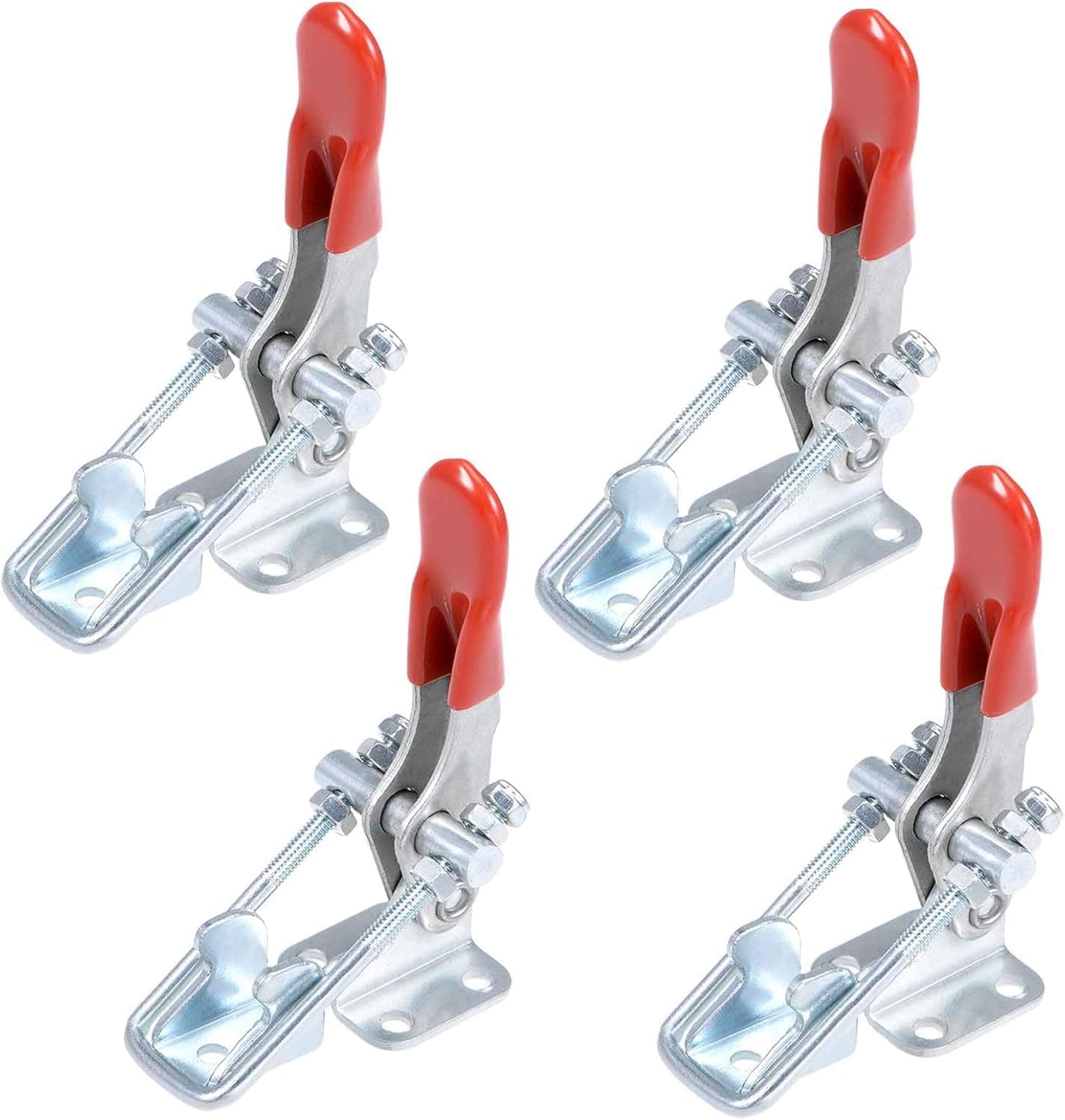 TuhooMall Adjustable Toggle Clamp Holding Capacity 360lbs 40323 Heavy Duty Toggle Latch Hasp Clamp for Door,Box Case,Trunk, Smoker Lid, Jig(4 pack) (GH-40323)…