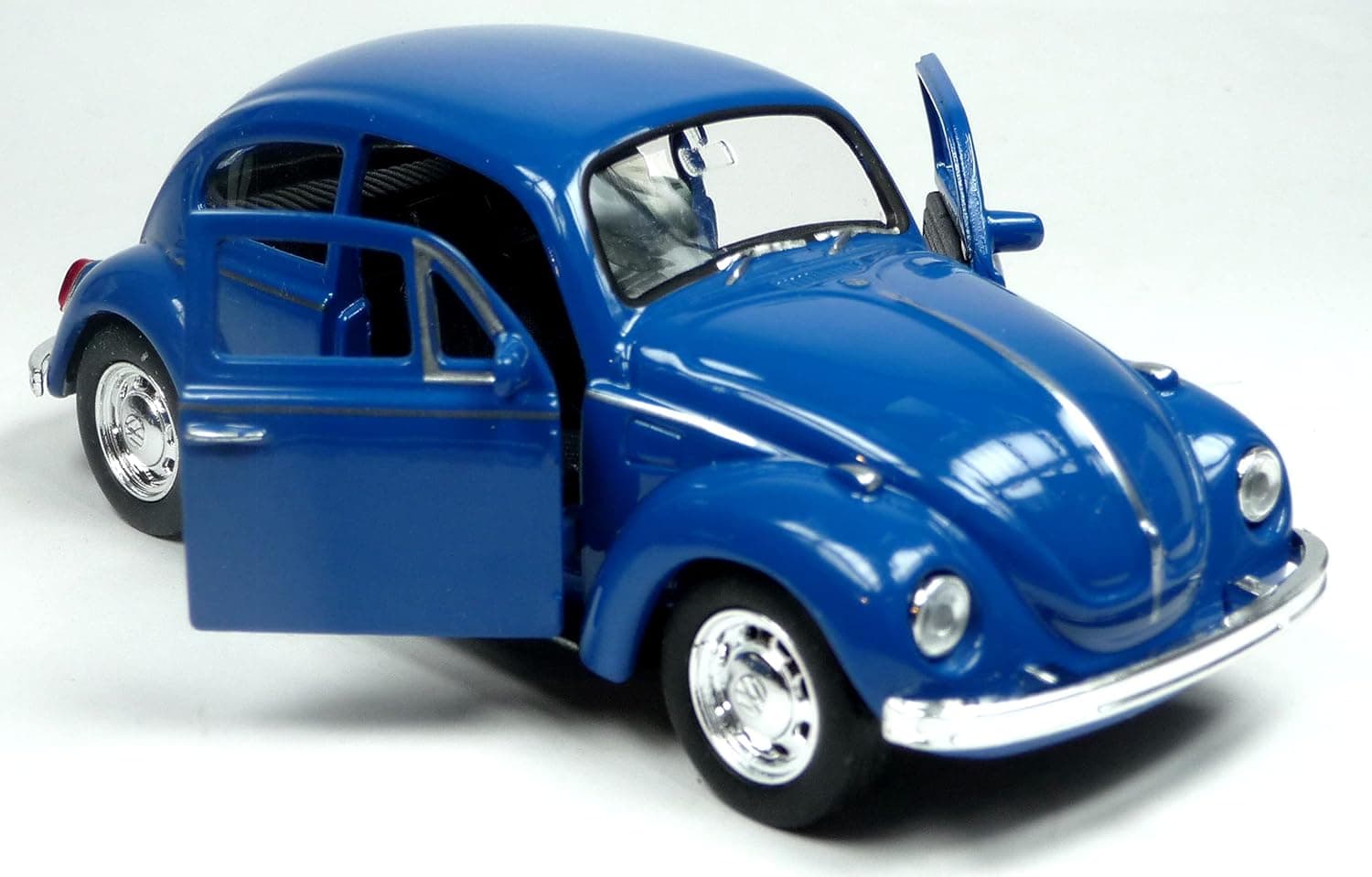 Blue 1967 Classic Die Cast Volkwagen Beetle Toy with Pull Back Action by Kinsmart