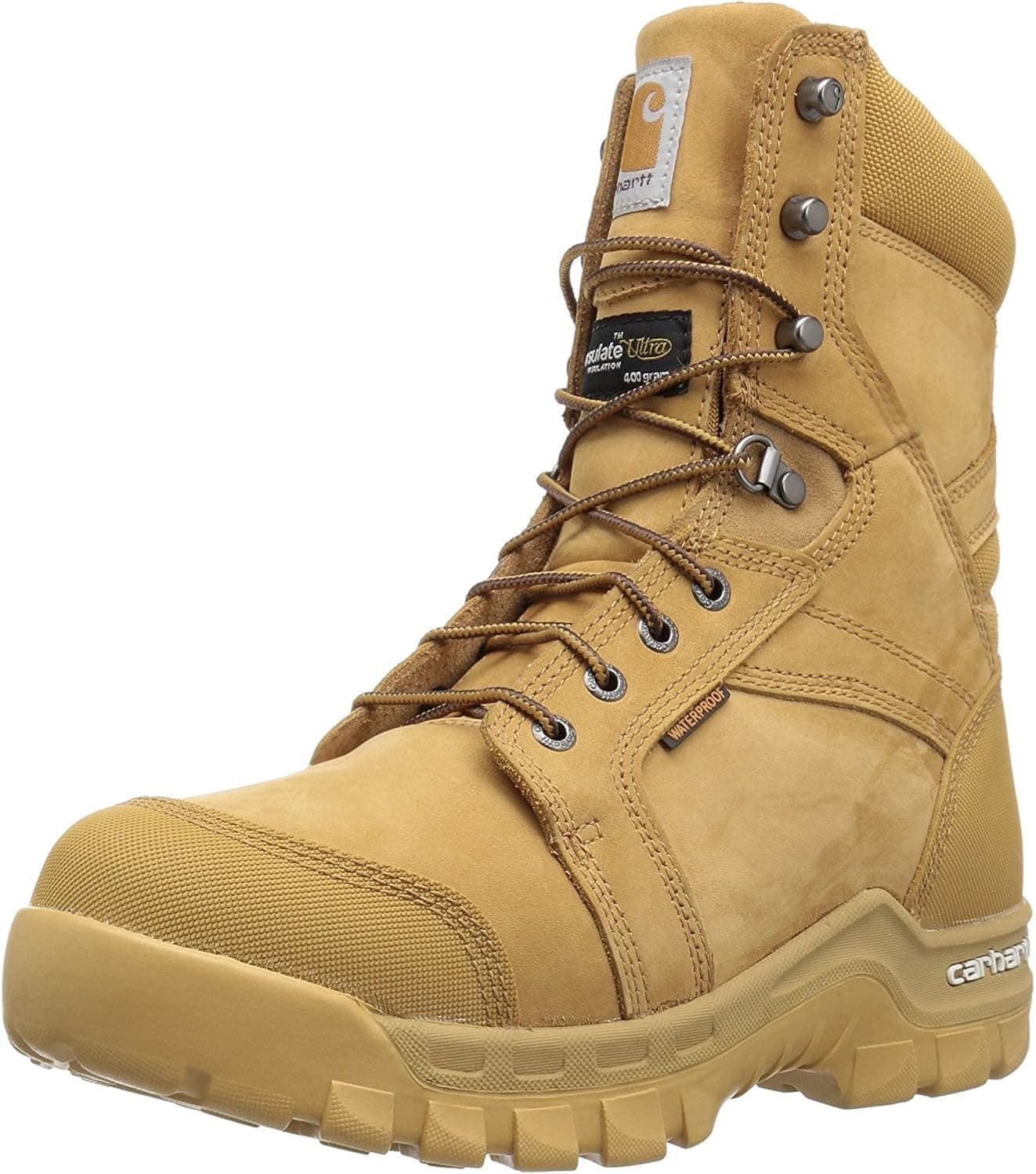 Carhartt Men's 8" Rugged Flex Insulated Waterproof Breathable Soft Toe Work Boot