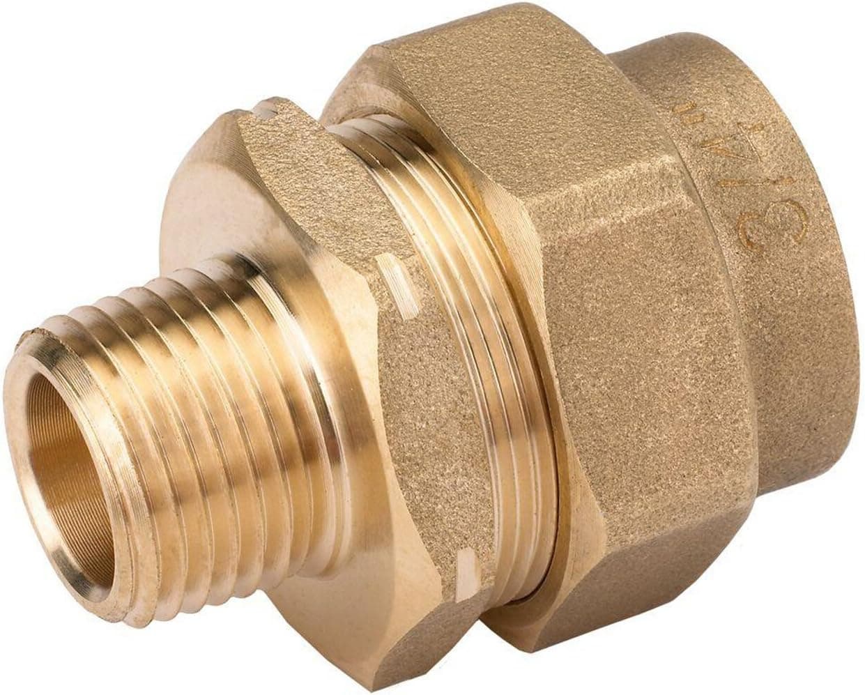 HomeFlex 11-429-101 3/4-Inch x 1/2-Inch Brass Corrugated Stainless Steel Tubing x IPS Pipe Reducer