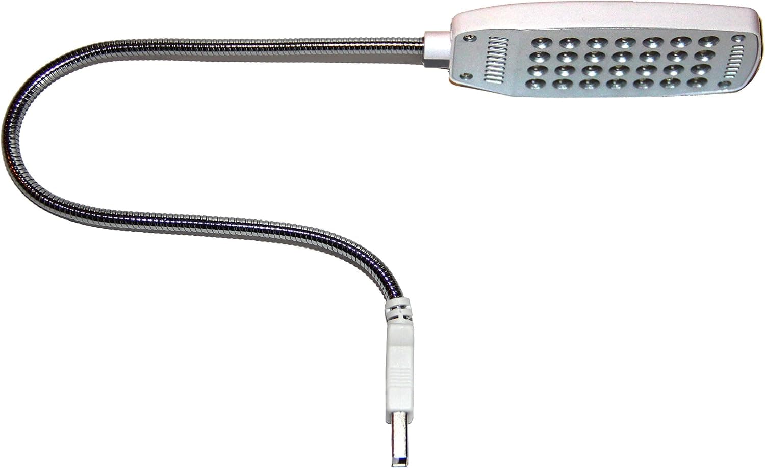 i2 Gear USB Portable Reading Lamp with 28 Bright LED Lights and Flexible Gooseneck for Notebook Laptop, Desktop, PC and MAC Computer Keyboard + On / Off Switch Setting (Polar White)