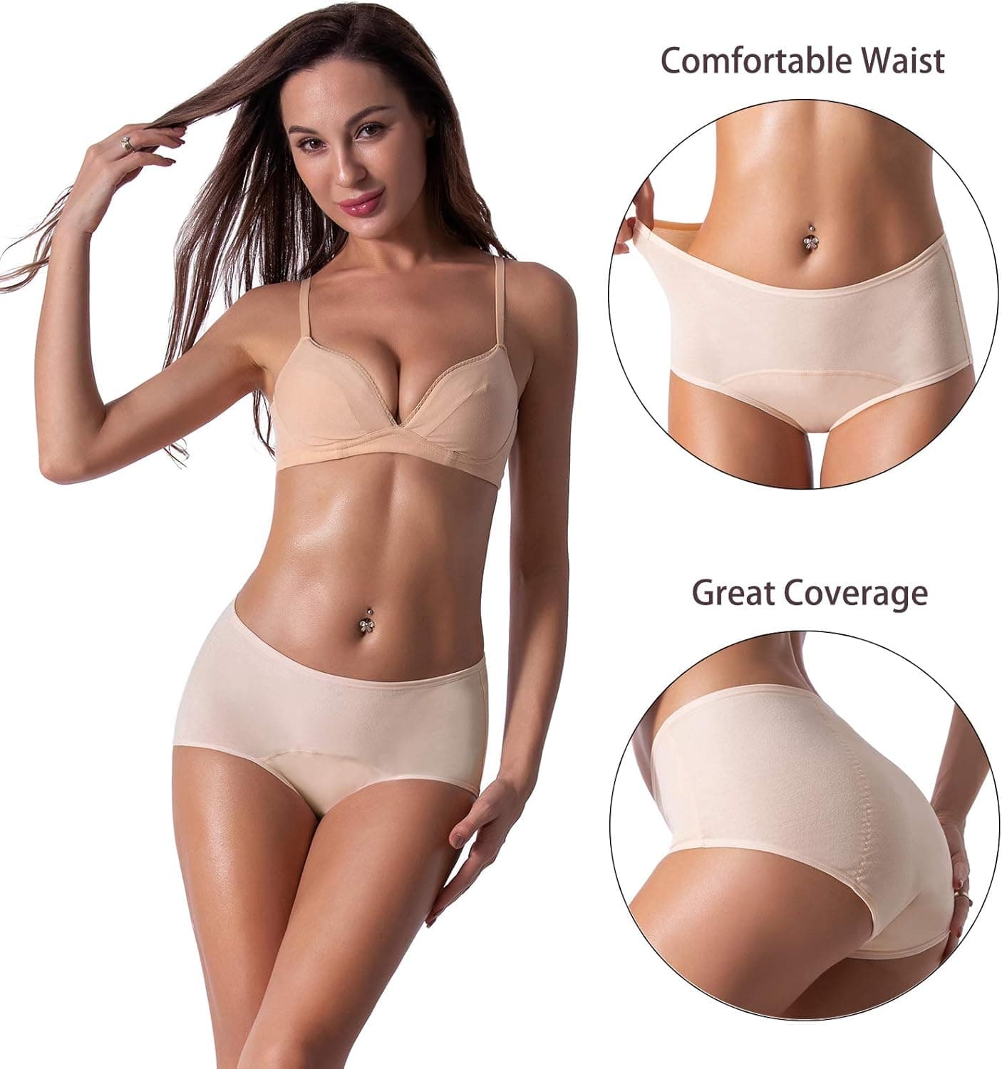 Vividmoo Womens Underwear Panties Menstrual Period Ladies Briefs