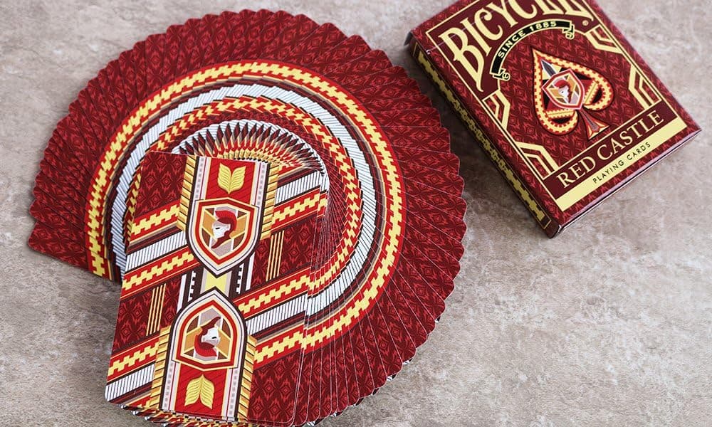 Bicycle RED Castle Playing Cards by COLLECTABLE Playing Cards
