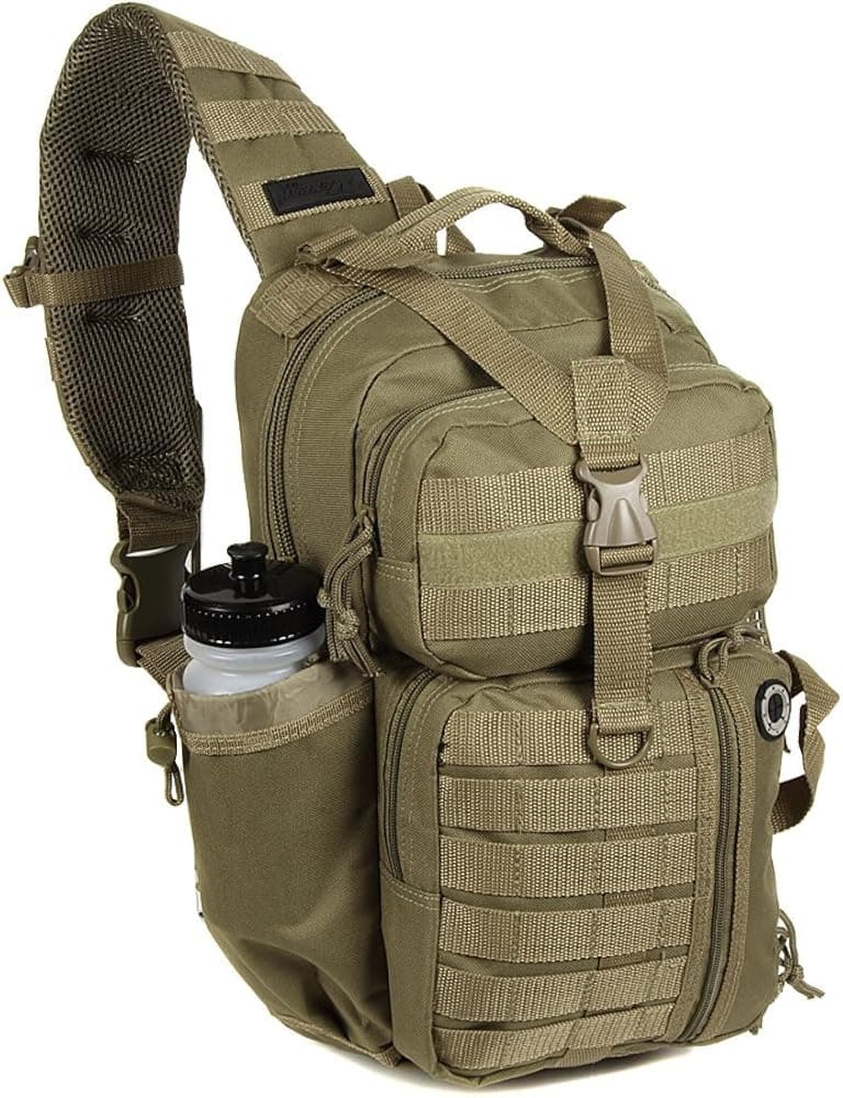 Mens Tactical Gear Molle Hydration Ready Sling Shoulder Backpack Daypack Bag