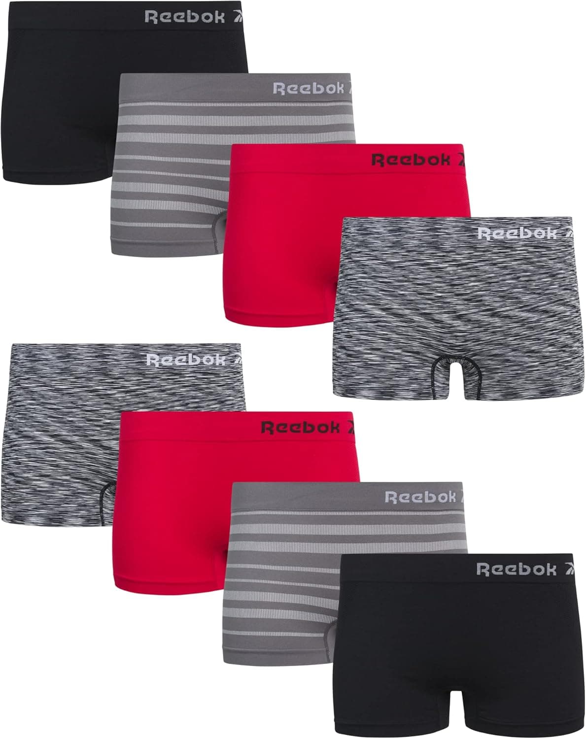 Reebok Women's Underwear - Seamless Boyshort Panties (8 Pack)