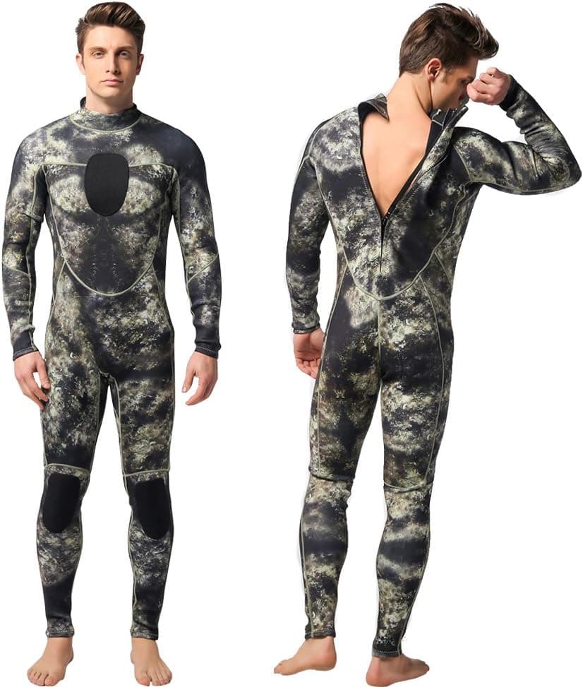 Nataly Osmann Mens 3mm /1.5mm Wetsuits Camo Neoprene Full Body Diving Suits One Piece Spearfishing Suit…