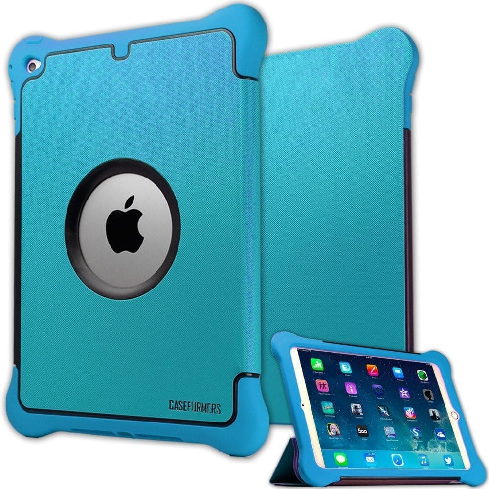 iPad Air 2 Case, CASEFORMERS Armor Shield Cover Flip Case with Stand for iPad Air 2 - Blue