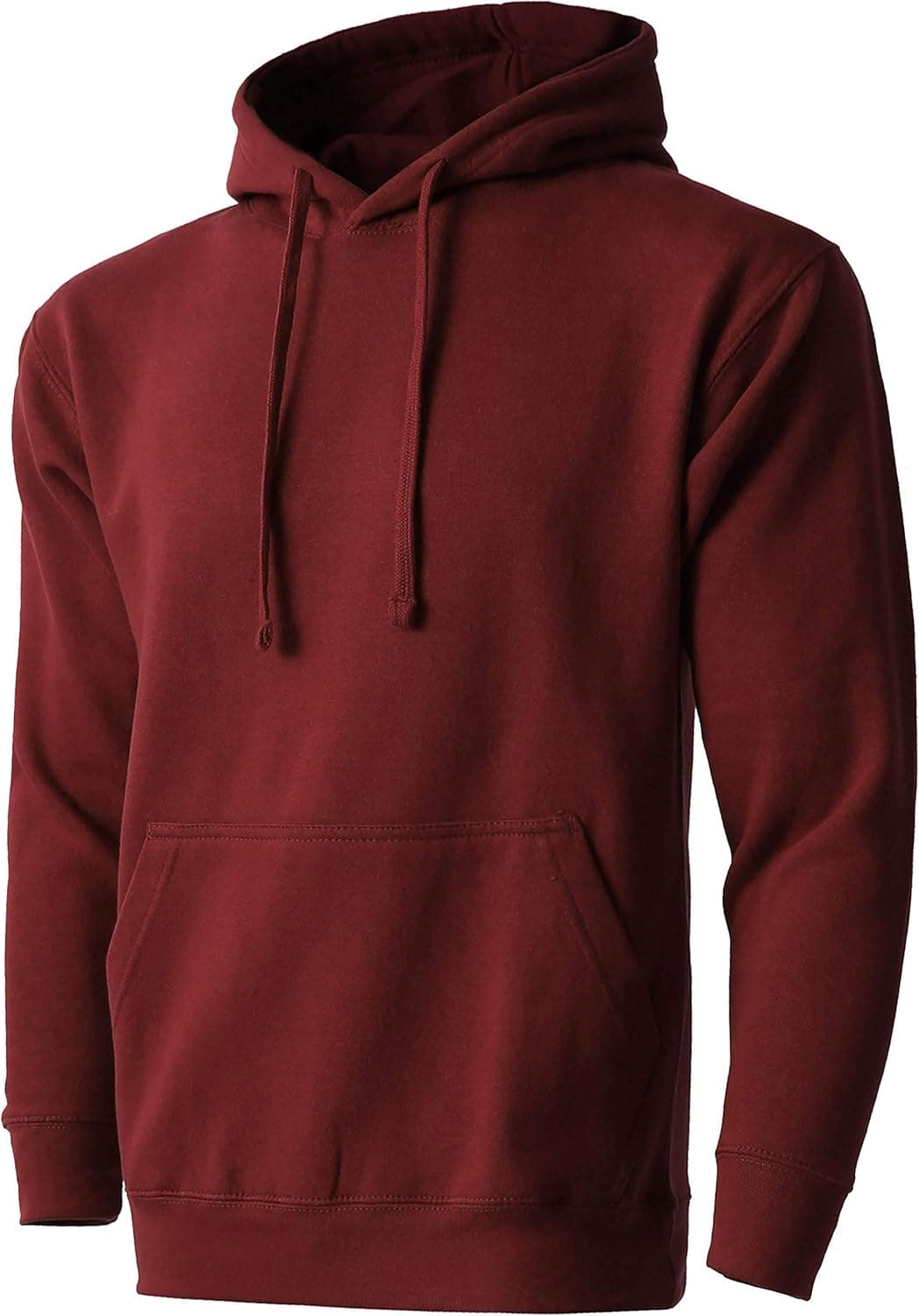 Hat and Beyond Mens Pullover Hoodie Casual Long Sleeve Fleece Heavyweight Adult Sweater (X-Large/1hca09_Burgundy)
