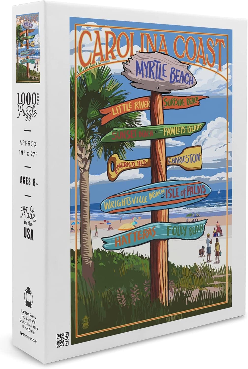 Myrtle Beach, South Carolina, Destinations Sign (1000 Piece Puzzle, Size 19x27, Challenging Jigsaw Puzzle for Adults and Family, Made in USA)