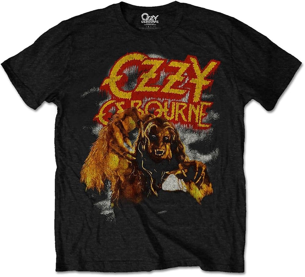 Ozzy Osbourne Vintage Werewolf Men's Black T-Shirt Adult XL
