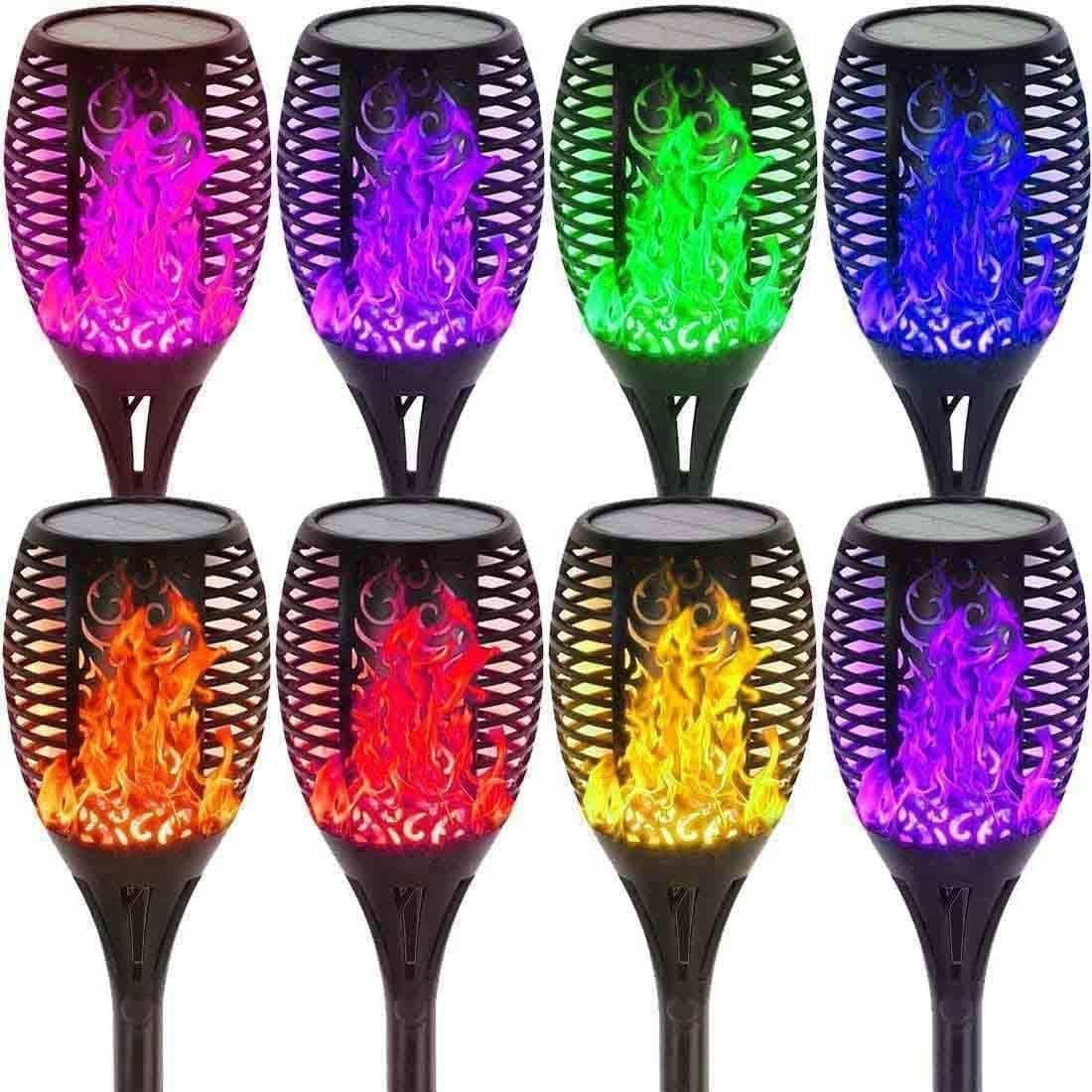 moonsofter Solar Torch Light Outdoor, 7 Changing Colors Garden Flickering Flame Lights Christmas Landscape Decoration Lighting Dusk to Dawn Lawn Light for Patio Deck Yard Driveway Pathway 6 Pack…