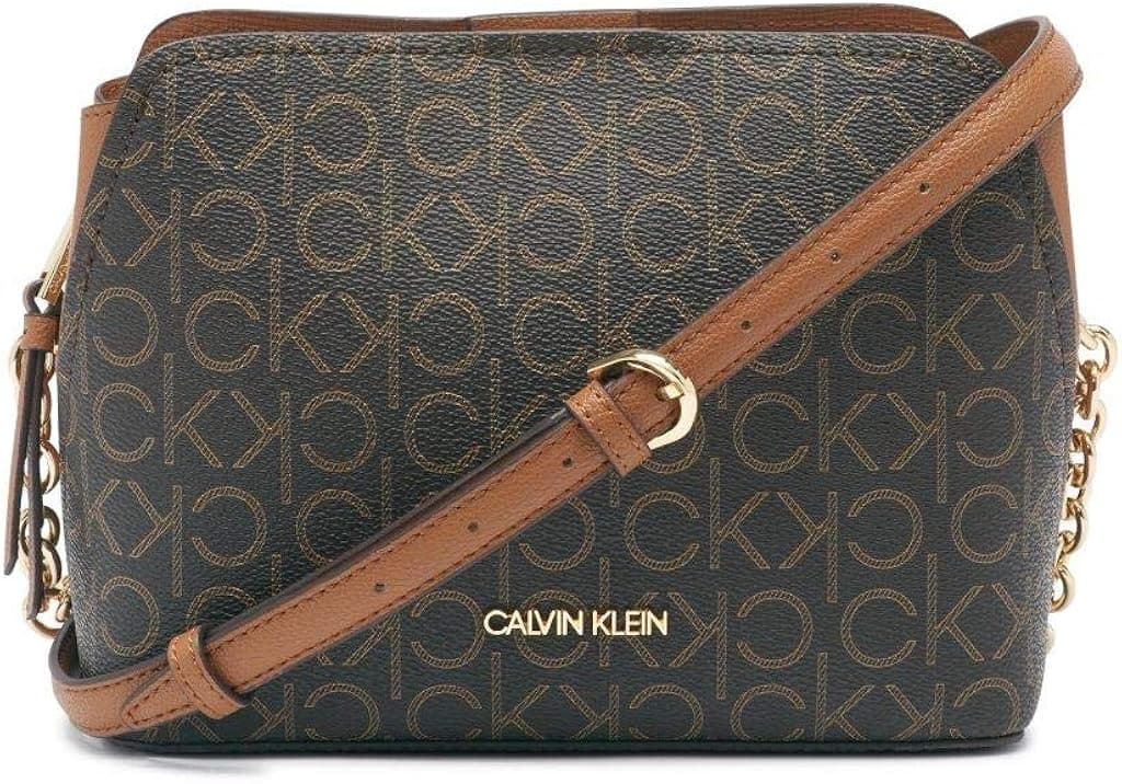 Calvin Klein Hailey Signature Triple Compartment Chain Crossbody