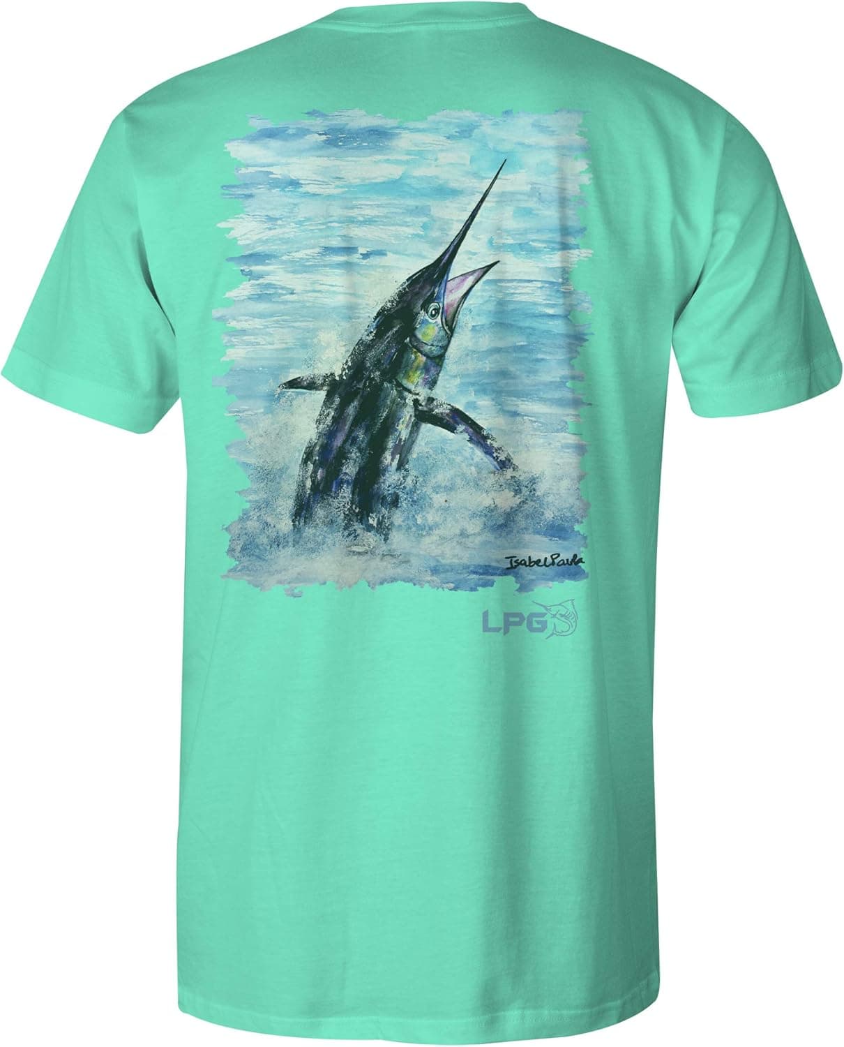 LPG Apparel Co. Pacific Fly Marlin Unisex Cotton Fishing Themed Short Sleeve T-Shirt