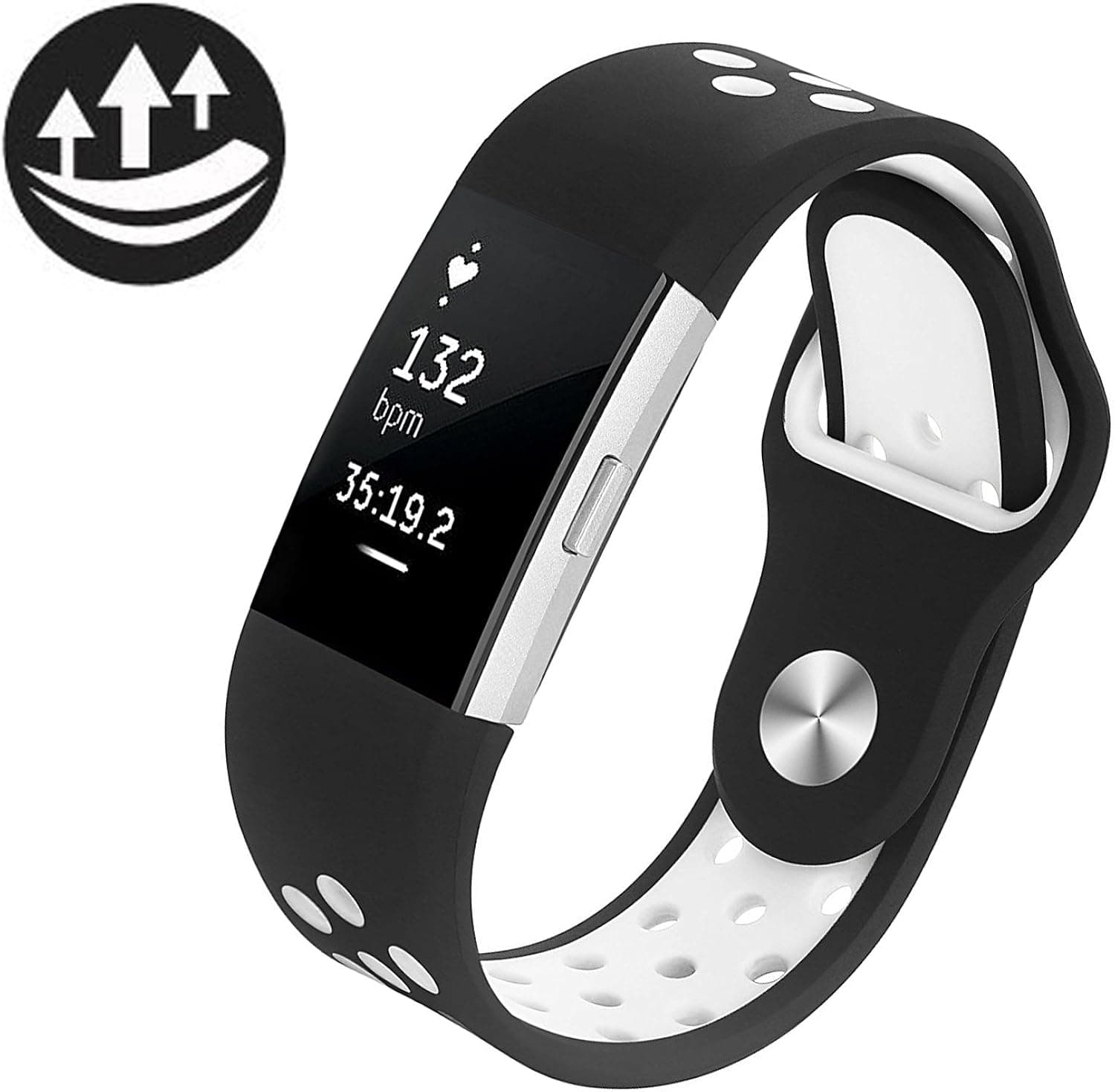 YOMETOME Bands for Fitbit Charge 2 Fashion Accessories Classic Edition Comfortable Replacement Wristband Original Band with Hole for Man and Woman