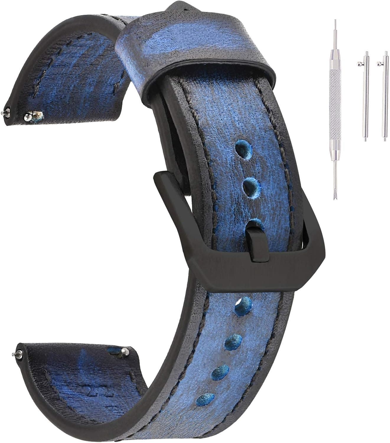 EACHE Quick Release Genuine Leather Watch Band 18mm 20mm 22mm 24mm Handmade Retro Leather Watch Straps For Men Women