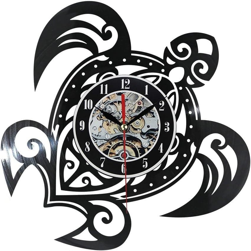 Timelike Quartz Round Silent Wall Clock Metal Frame Home Decorative Non-Ticking Wall Clock with Temperature & Humidity (12 Inch, Black) (Dark-Gray)