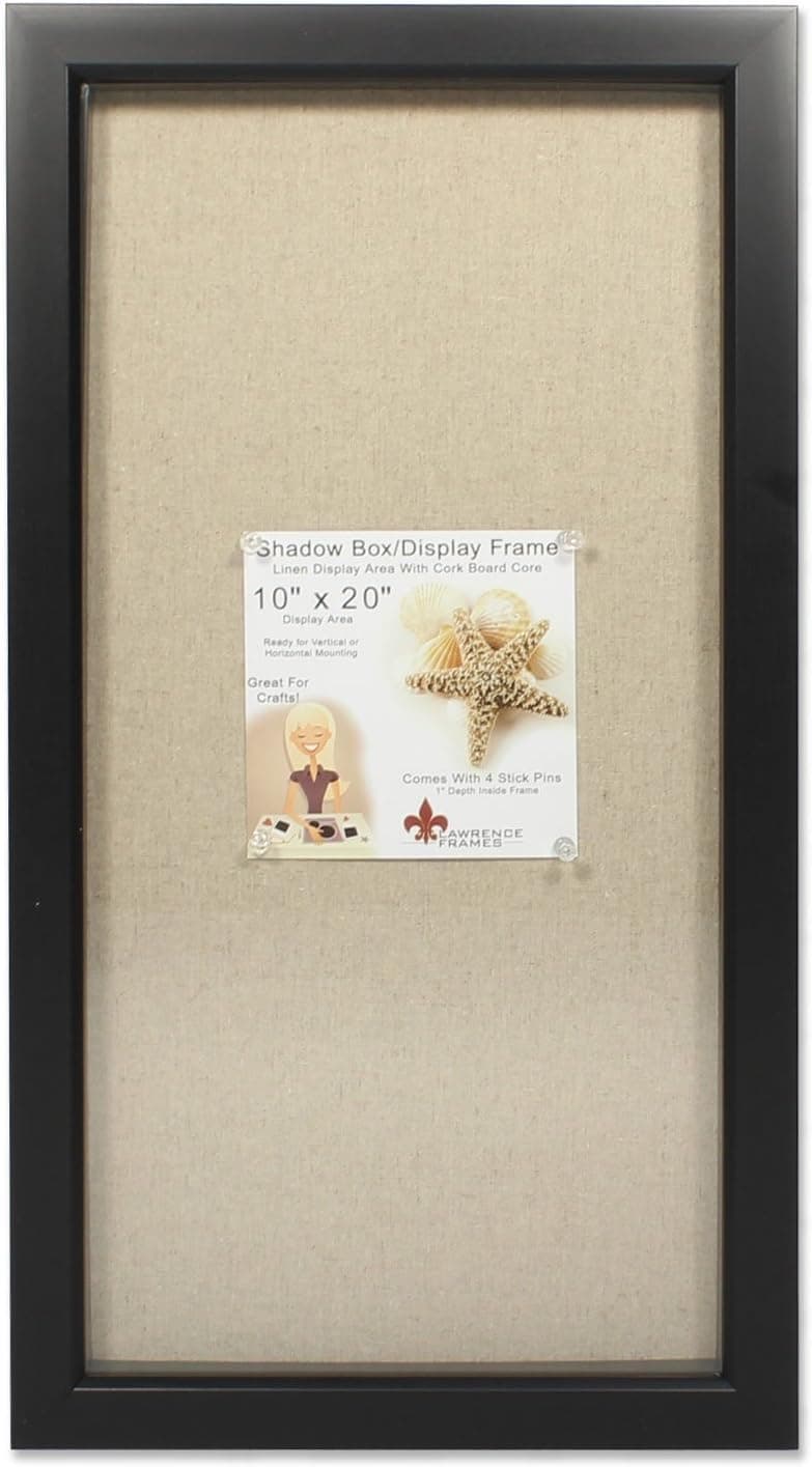 Lawrence Frames 168020 Shadow Box, 10x20, Black