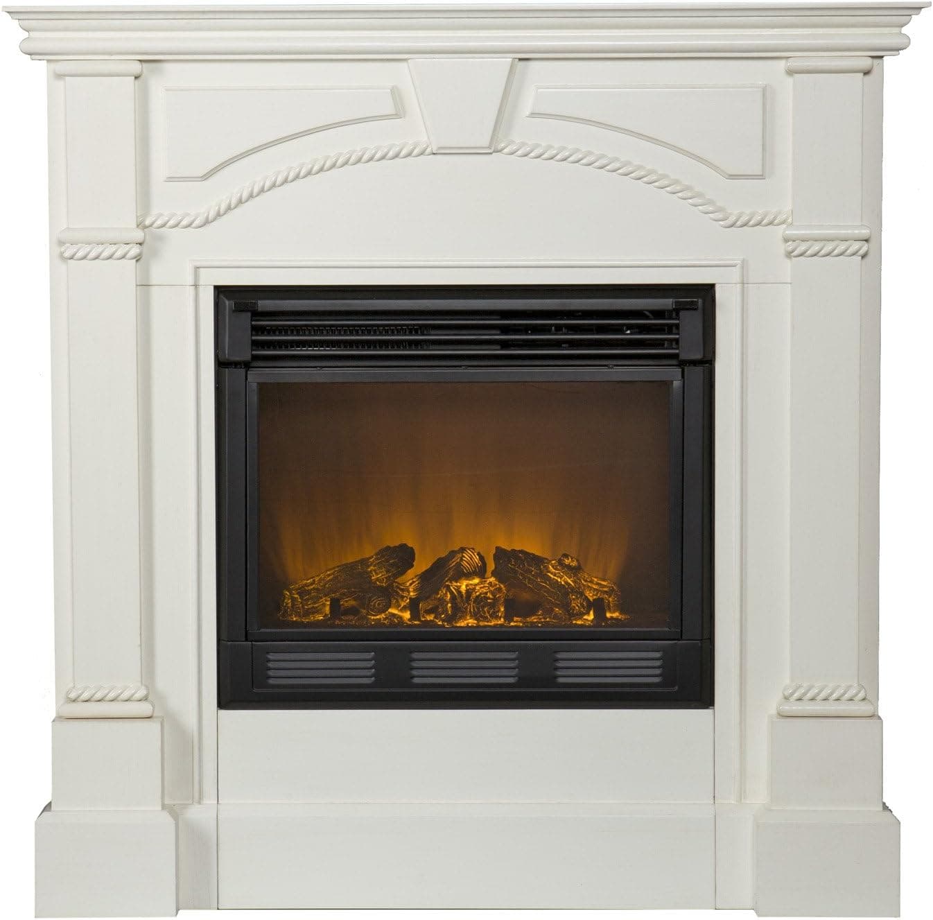 Southern Enterprises SEI Heritage Electric Fireplace, Ivory