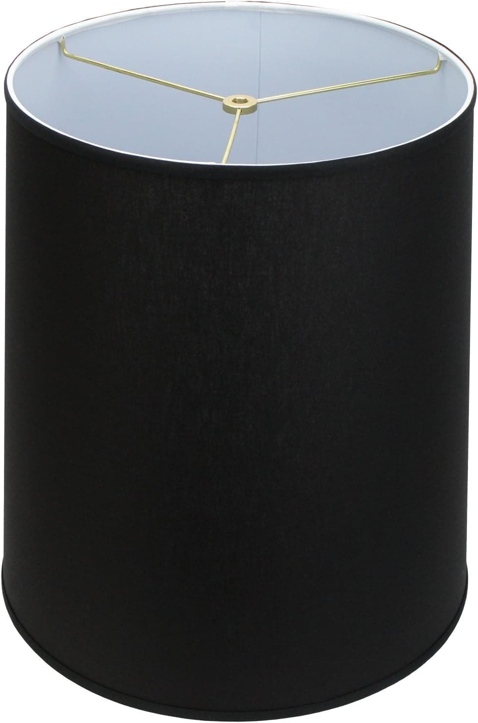 FenchelShades.com Lampshade 13" Top Diameter x 15" Bottom Diameter x 17" Slant Height with Washer (Spider) Attachment for Lamps with a Harp (Linen Black)