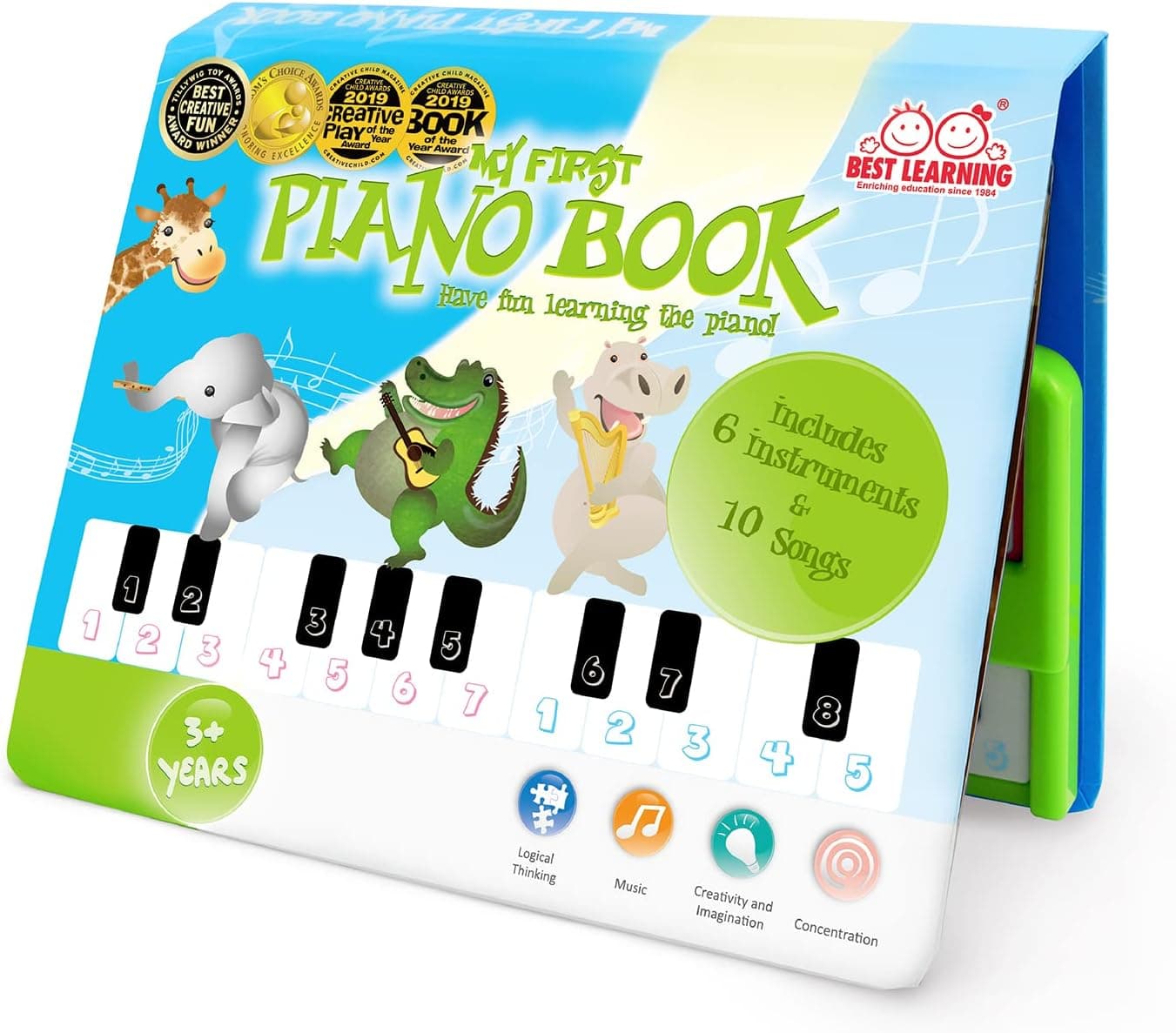 BEST LEARNING My First Piano Book - Educational Musical Toy for Toddlers Kids Ages 3-5 Years - Ideal 3, 4 Year Old Boy or Girl Birthday Gift Present