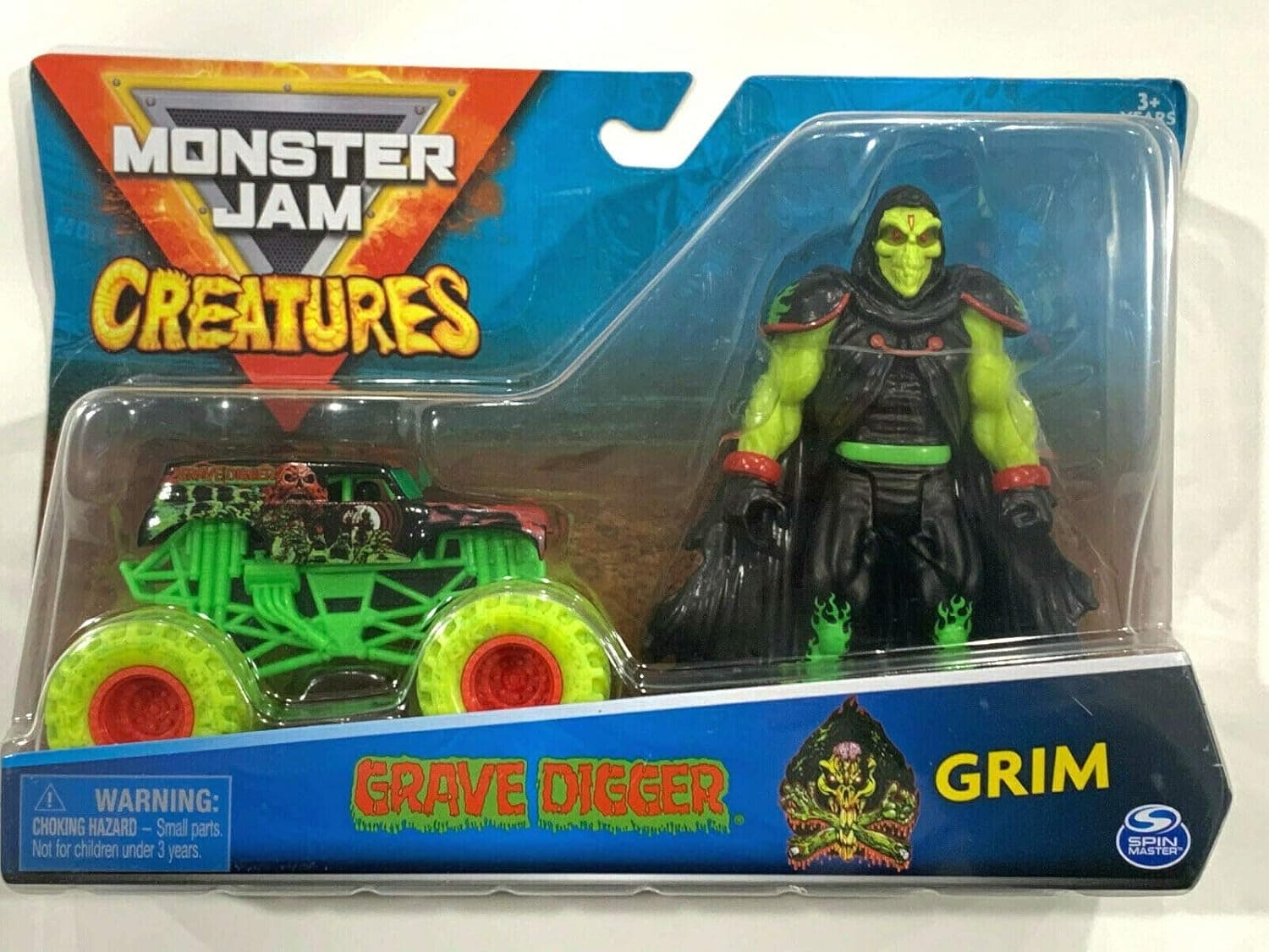 MonsterJam Creatures 2 Pack Grave Digger and Grim Action Figure