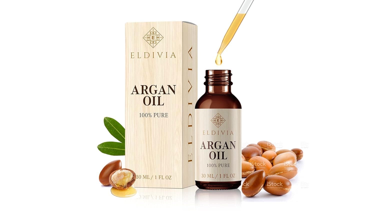 Argan Oil Serum for Face - 100% Pure Moroccan - Cold Pressed, Unrefined & Natural - Anti Aging - Acne Control - Moisturizes & Softens Skin - Cracked Skin & Stretch Mark Treatment - 1 Ounce