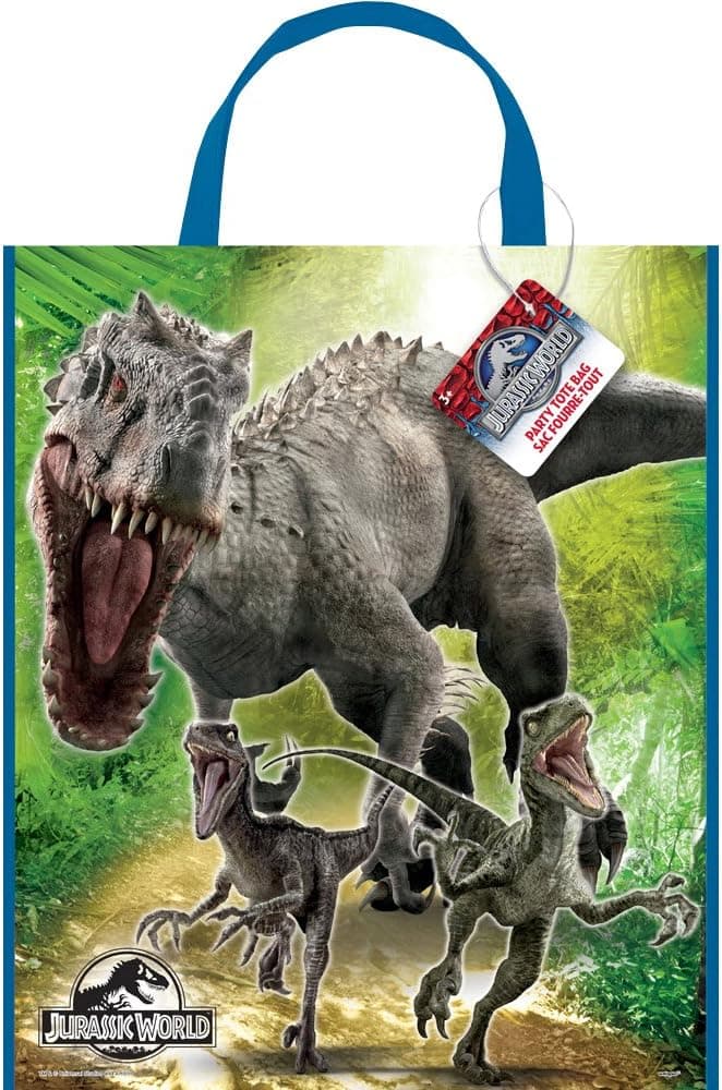 Large Plastic Jurassic World Goodie Bag, 13” x 11”
