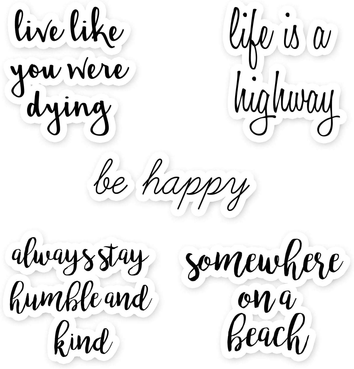 Inspirational Sticker Pack - Inspirational Laptop Stickers - 5 Pack - Vinyl Decal - Laptop, Phone, Tablet Vinyl Decal Sticker