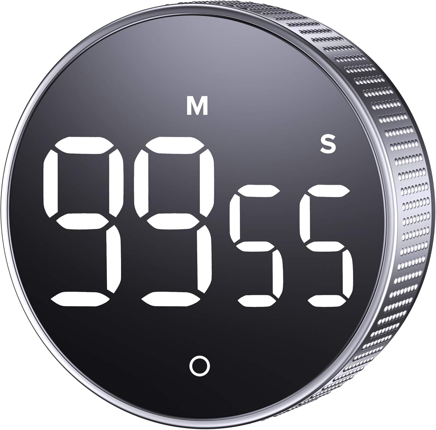 Kitchen Cooking Timer Magnetic Countdown Timer Large LED Digital Timer Visual Silent Timer for Kids Classroom Homework Loud Alarm Reminder for Adult Baking Steaming Barbecue Fitness Silver