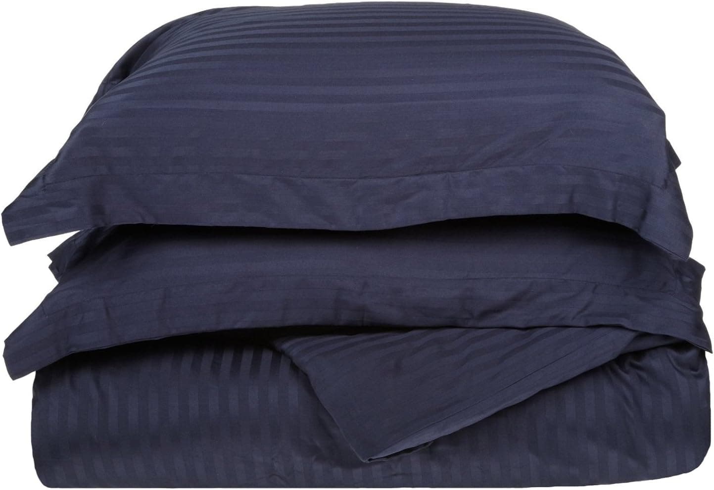 Simple Luxury Luxor Treasures 300 Thread Count Stripe Duvet Cover Set Size: Twin, Color: Navy Blue