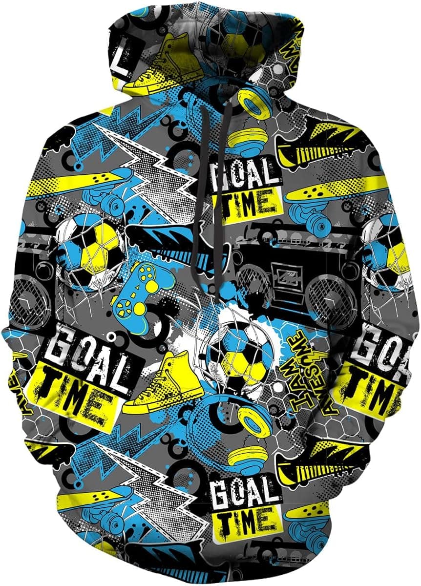 Kids Hoodies (5-13 Years), 3D Printed Sudadera , Youth Sweatshirts & Athletic Pullover For Boys Sportswear