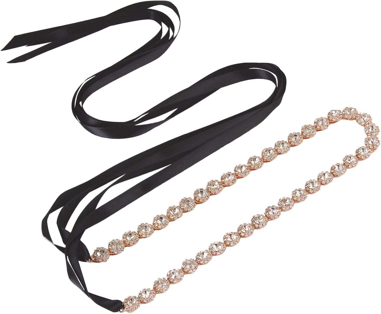 AWAYTR Bridal Rhinestone Wedding Belts - Crystal Bridesmaid Belt Prom Evening Dresses Accessories