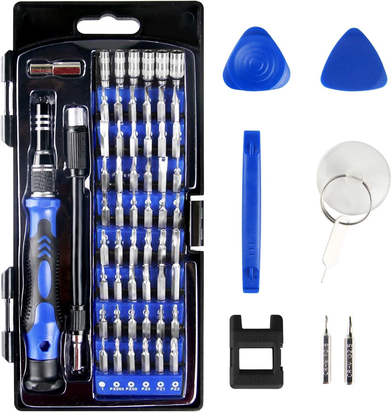 Precision Screwdriver Set, Apsung Magnetic Driver Kit, Professional Electronic Repair Tools Kit with Flexible Shaft, 64 in 1 with 58 Bits Screwdriver Kit for iPhone, CellPhone, PC, Game Console etc