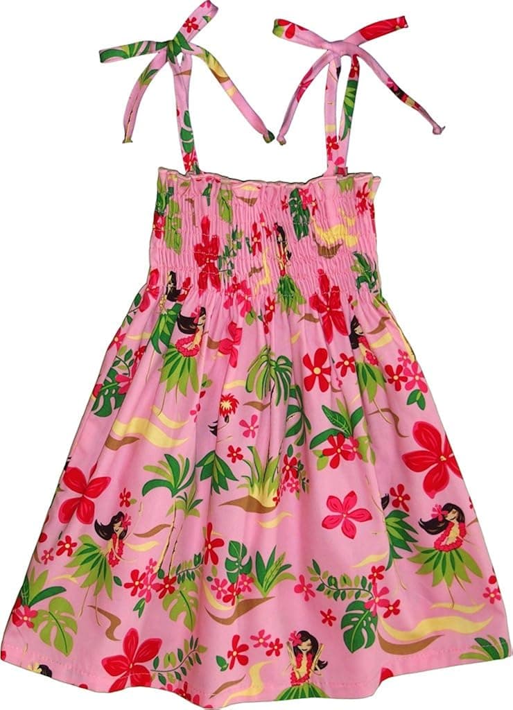 RJC Girl's Hula Spring Hawaiian Smocked Dress