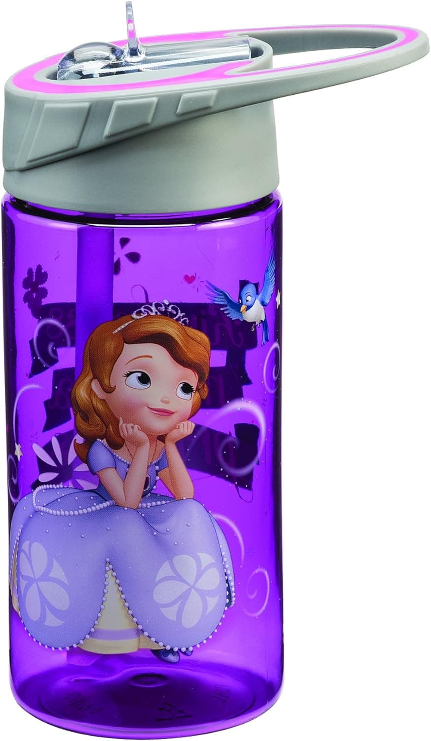 Vandor Disney Jr. Sofia The First Tritan Water Bottle, 14 oz, Purple