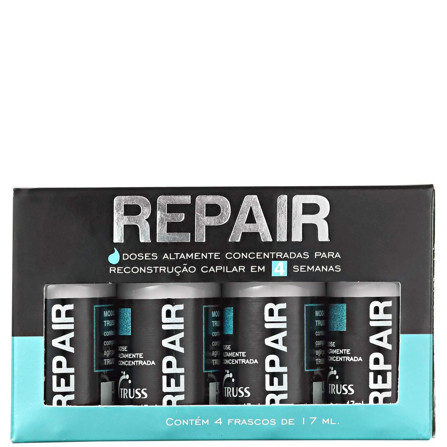 TRUSS Shock Repair Treatment - Highly Concentrated Doses for Hair Reconstruction in 4 Weeks,0.57 Fl Oz (Pack of 4)